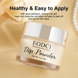 EODCI Light Yellow Dip Powder Color, Nail Dipping Powder French Powder Pro Collection System Nail Art Starter Manicure Salon DIY at Home, Odor-Free&Long-Lasting, No Needed Nail Lamp Curing, 1 Oz