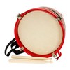 3848 Children's Wooden Marching Drum with Carry Strap and 2