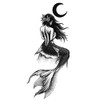 DaLin Large Temporary Tattoos, 4 Sheets (Mermaid 6)