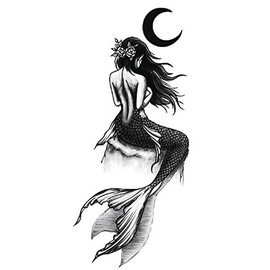 DaLin Large Temporary Tattoos, 4 Sheets (Mermaid 6)
