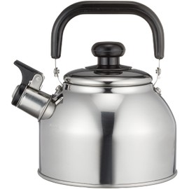 Wahei Freiz RB-2233 Whistle Wide Mouth Kettle, 1.6 L (1.6 L), Compatible with Induction and Gas, Suitable Capacity, 3.3 gal (1.1 L), Easy to Clean, Stainless Steel