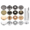 HARFINGTON 24Set Leather Snaps Fasteners Kit 12.5mm Brass Press-Stud Cap