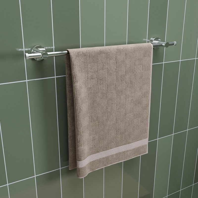 Croydex Chrome Wall Mounted Modern Towel Rail - Durable Stainless