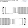 VARIOSAN Drain Hose Extension Set 14955 60-200 cm Extendible 3/4