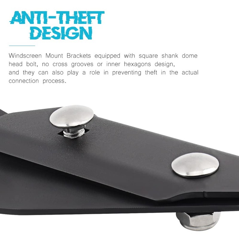 52 Inch Curved LED Light Bar Mount Brackets Upper Windshield