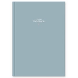 Love Diary, Large Notebook and Diary for Adults, Girls and Boys, Lined, 120 Pages, 80 g Recycled Paper, White, Hardcover 18 x 24.5 cm with Lines, Blue, Pink, Rose, White