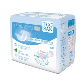 Egosan Ultra Incontinence Disposable Adult Diaper Brief Maximum Absorbency and Adjustable Tabs for Men and Women (Medium, 15-Count)