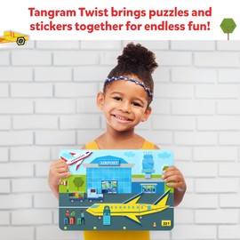 Skillmatics Art & Craft Activity - Tangram Twist, Vehicles, STEAM Toy, Craft Kits, Puzzles, DIY Activity, No Mess Sticker Art, Educational for Boys & Girls, Gifts for Ages 4, 5, 6, 7