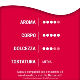 Trombetta 50 Capsules "L'espresso piu' Crema", More Rich in Cream Compatible Nespresso'