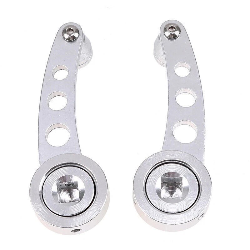 2x Billet Aluminum Window Crank Handle Chrome For Hot Rod