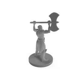 Half Orc Barbarian Raging Tabletop DND Gaming Miniature