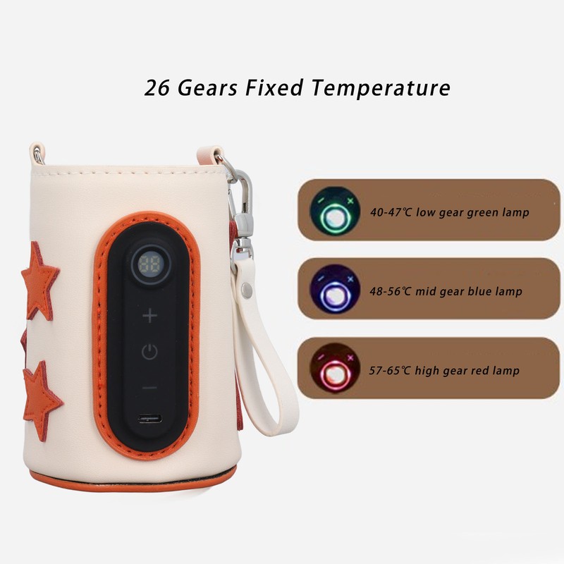 Portable Bottle Warmer Bag 26 Gears Temp Adjustable Universal USB