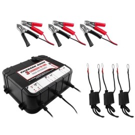 Banshee 3 Bay Smart Charger Maintainer w/ USB for Auto & Marine Applications 6/12V 2A