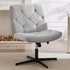 VECELO Criss Cross Armless Office Desk Chair No Wheels Comfy