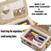 D&D Sewing Basket with Sewing Kit Accessories, Small Sewing Box