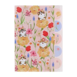 Sun-Star Stationery Bloom S2176521 Hibiya Hanaden Collaboration Goods, Clear File, A4 Size, 5 Pockets