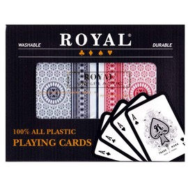Royal 310033 100% Plastic Double Deck Cards