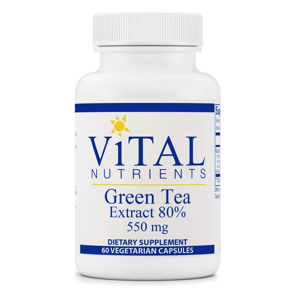 Vital Nutrients - Green Tea Extract 550 mg - Potent Antioxidant and Immune Support - 60 Vegetarian Capsules