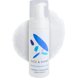 RICE & SHINE Limpiador Facial en Espuma Jabon Facial con 60% más Vitamina E que el Aceite de Argán - 100% Natural Desmaquillante e Hidratante Facial