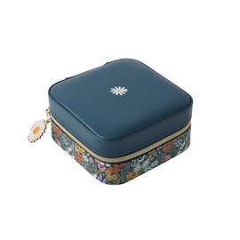CGB Giftware | The Flower Market Floral Jewellery Box | Floral | Ladies Accessory | Gift For Her | Navy Jewellery Box | GB07895
