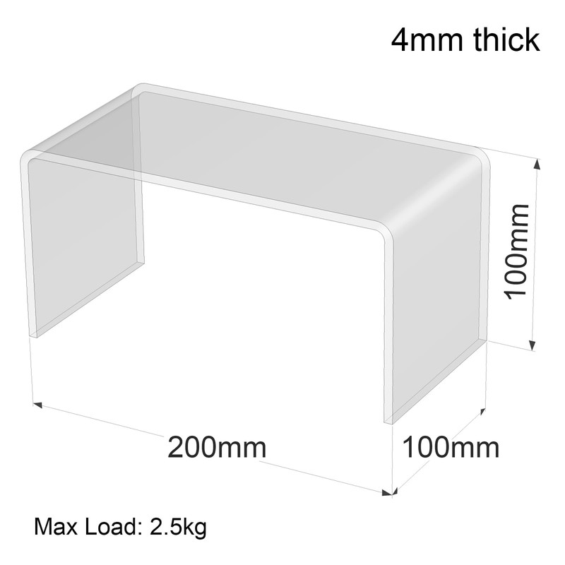 3R W Design Clear Acrylic Plastic Cabinet Display Stand -