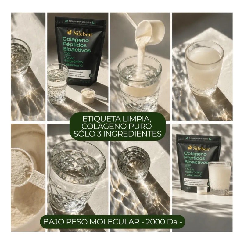 Dúo Sileben Colágeno Hidrolizado Péptidos 2000 Dalton 450 Sabor