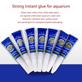 Acuario pegamento instantáneo 5g x 25pcs pegamento de arrecife seguro para plantas musgo, coral, piedra, madera Aquascaping, secado rápido