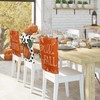 JarThenaAMCS 4Pcs Fall Chair Covers Pumpkin Maple Leaf Dot Dining