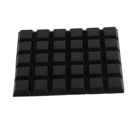 Operitacx Pack of 32 Glass Cabinet Doormat Furniture Pads for Table Tops Cabinet Door Bumper Pads Non-Slip Furniture Pads Square Furniture Pads Cabinet Foot Pads Black Rubber