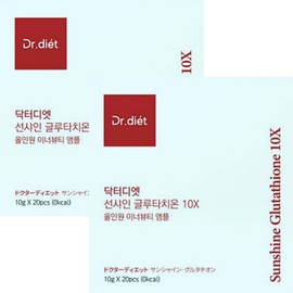 Dr. Diet Sunshine Ultra High Purity Liquid Glutathione 10X 10g x 20 Pieces x 2 Boxes 40 Days Supply / 닥터디엣 선샤인 초고순도 액상 글루타치온 10X 10g x 20개입 x 2박스 40일분