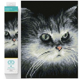DIAMOND DOTZ ® - Shadow Cat, Full Drill, Square Dotz, Cat Diamond Painting Kits, Cat Diamond Art, Diamond Art Cat, Diamond Painting Cat, Diamond Painting Kits Cats, 9.8"x12.6"