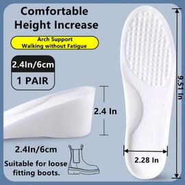 Insole Height Increase Men,Mens Shoe Lifts for Height,Level Up Shoe Balancer,Orthopedic Highpads 2.0,Insoles That Make You Taller,Heel Lifts for Uneven Legs,Brandone Insoles (9.51''Lx2.4''UP) (1PAIR)