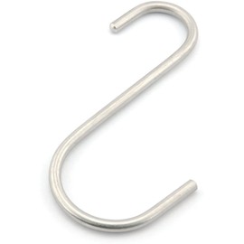 6 Pack 4.8 Inch Heavy Duty Solid Stainless Steel S Hook S Shape Durable Hanging Hooks for Heavy Items Tools, Auto Parts, Bicycle, Tires, Hoses.
