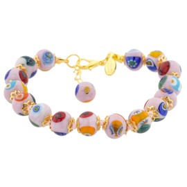 Glass Of Venice Murano Glass Mosaic Bracelet - Pink