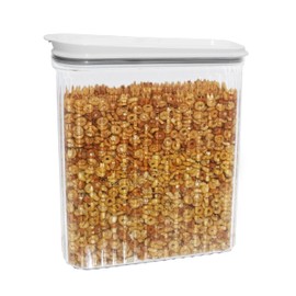 OGGI Fluted Airtight Food Storage Containers - Extra Large Cereal Containers Storage, Rice Dispenser, Cereal Dispenser, Snack Storage Containers, Pasta Containers Storage - 4.6qt / 4.4lt