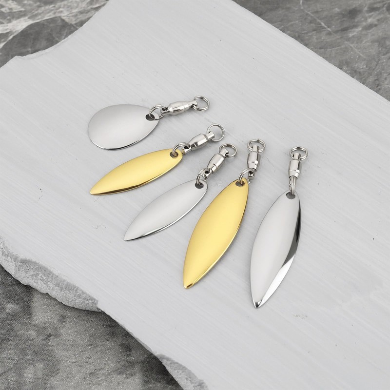 LT Easiyl 25PCS Fishing Tail Spinner with Ball Bearing Swivel