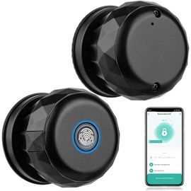 Fingerprint Door Lock,Smart Door Knob - 3-in-1 Entry (Fingerprint/APP/Key) for Home Security, 50 User Capacity, Real-Time Access Logs, Easy Install - for Bedroom, Office, Apartment