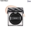 TONYMOLY Skin Tone Fixing Cover Cushion Set 13g*2ea, Shade:02 Beige