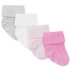 4 x Bonds Baby Super Soft Bamboo Cuff Pink/Grey/White Socks