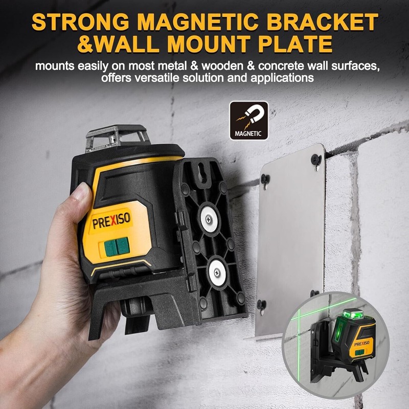 Prexiso 360 Laser Level Tripod-IP54 Rechargeable Wide Angle Vertical Line