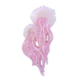 Fancy Ocean Jellyfish Hair Clips,Cute Acetate Hair Clip,Big Claw Clips for Women,Pink