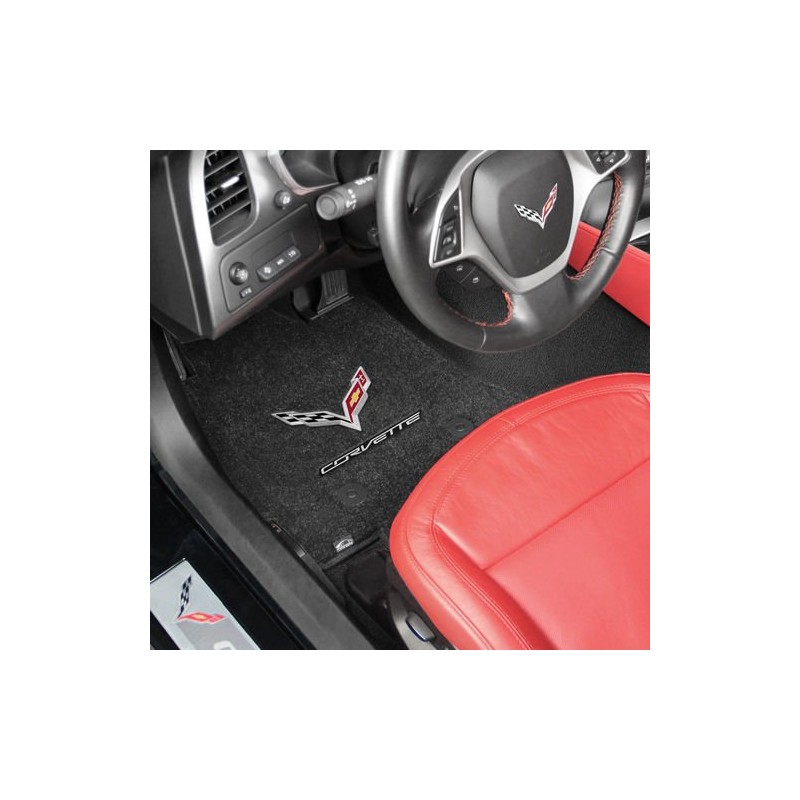 Lloyd Mats Ultimat C7 Corvette Crossed Flags & Corvette Script