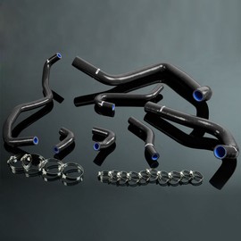 PIT66 Silicone Radiator Hose Kit,Compatible with 1991-1994 Acura Integra DB6 DB8 DC2 B18C B18C1 Black with Clamps