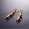 U7 Cute Cat Ear Pendant Rose Gold Plated Kitten Dangle