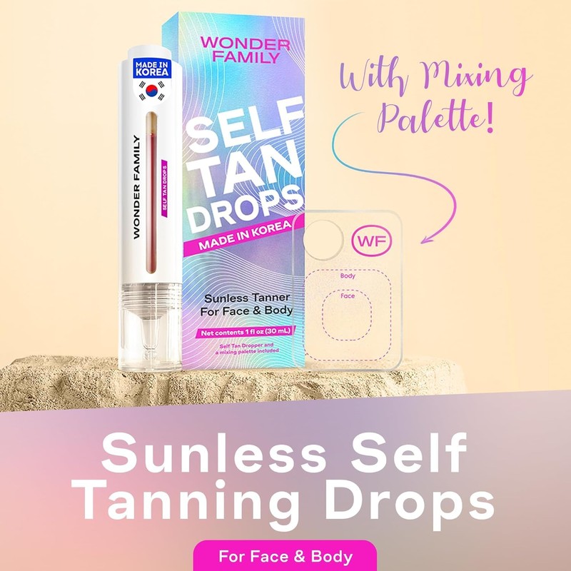 Self Tanning Drops Kit with Mixing Palette – Made in