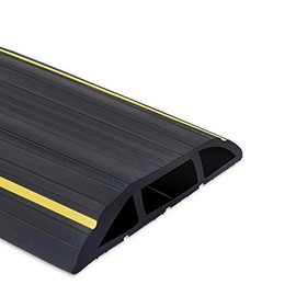 Heavy Duty Floor Cord Cover Cable Protector, 3 Channels Protect Cords and Prevent a Trip Hazard— Conceal Wires at Home, Office, Warehouse, Workshop, Concerts (20 Ft)