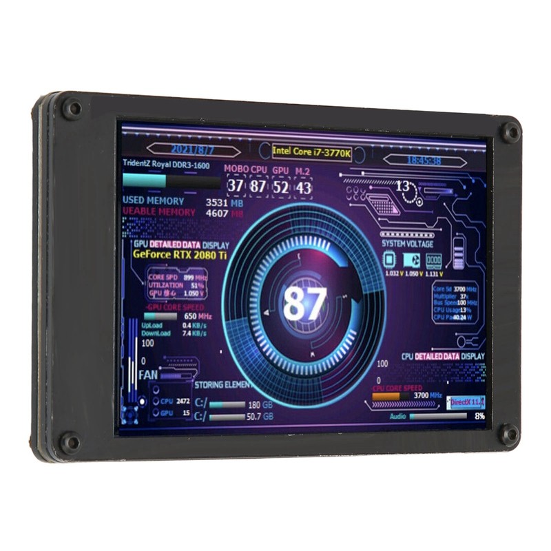 3.5in Computer Temp Monitor USB Mini Screen for AIDA64 PC