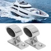 2PCS Stanchion Hand Rail Fitting 316 Stainless Steel Mirror Polishing