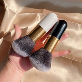 Daily Makeup Blush & Powder Brush - Large Fluffy A20 Free Size/Black Gold Mesh 30ea