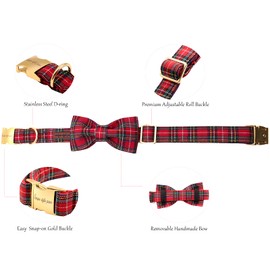 Unique Style Paws Dog Collar Bow Tie Collar Adjustable Collars or Dog Leads for Dogs and Cats Small Medium Large